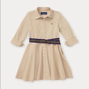 Belted Cotton Chino Shirtdress